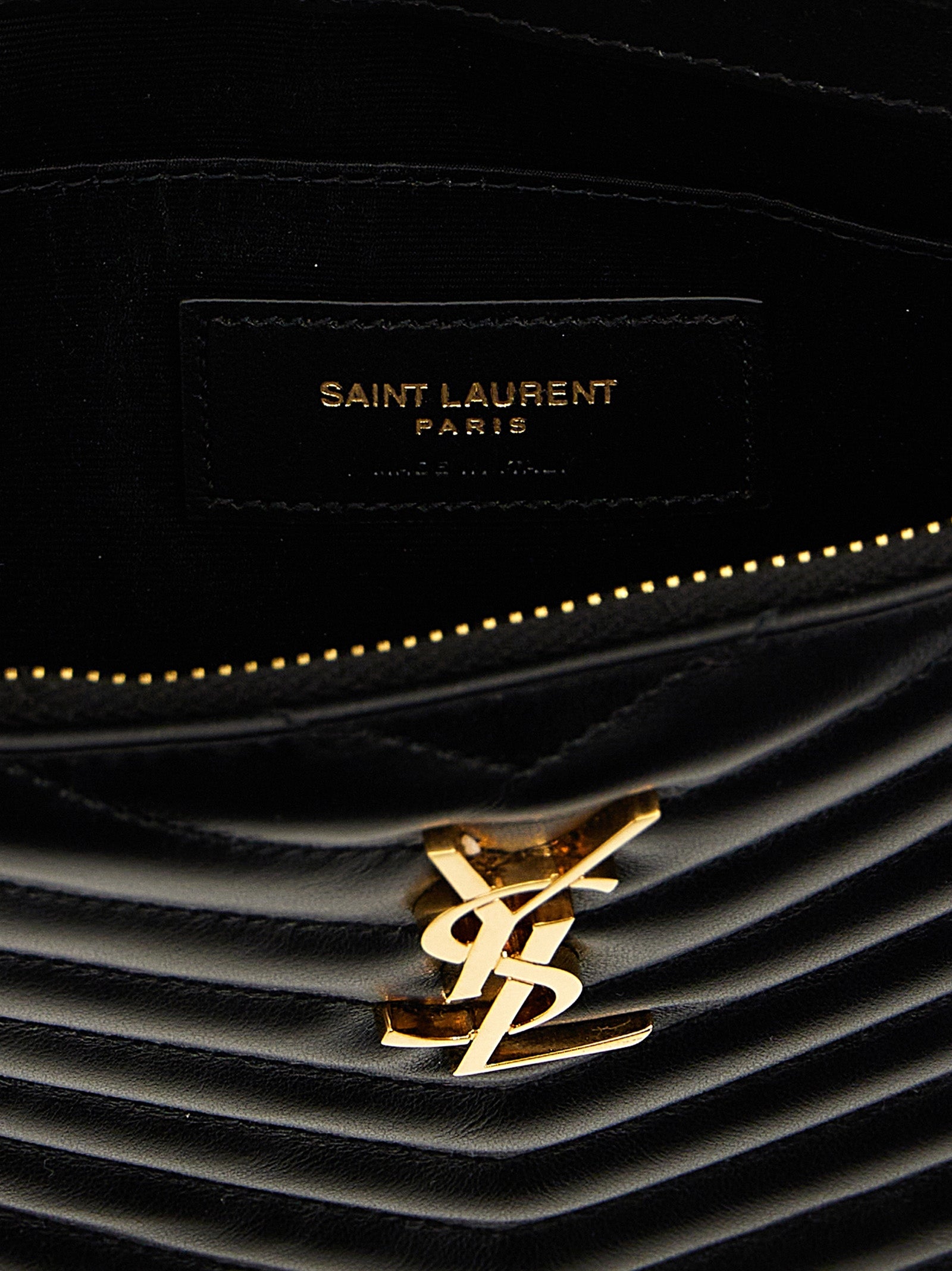 Cassandre Clutch Black Calfskin Leather (bos Taurus)