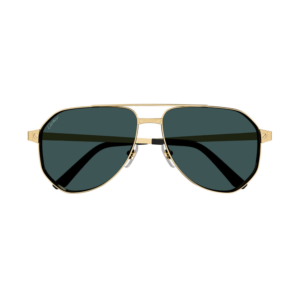 Cartier Ct0461s Santos De Gold Metallo Sunglasses