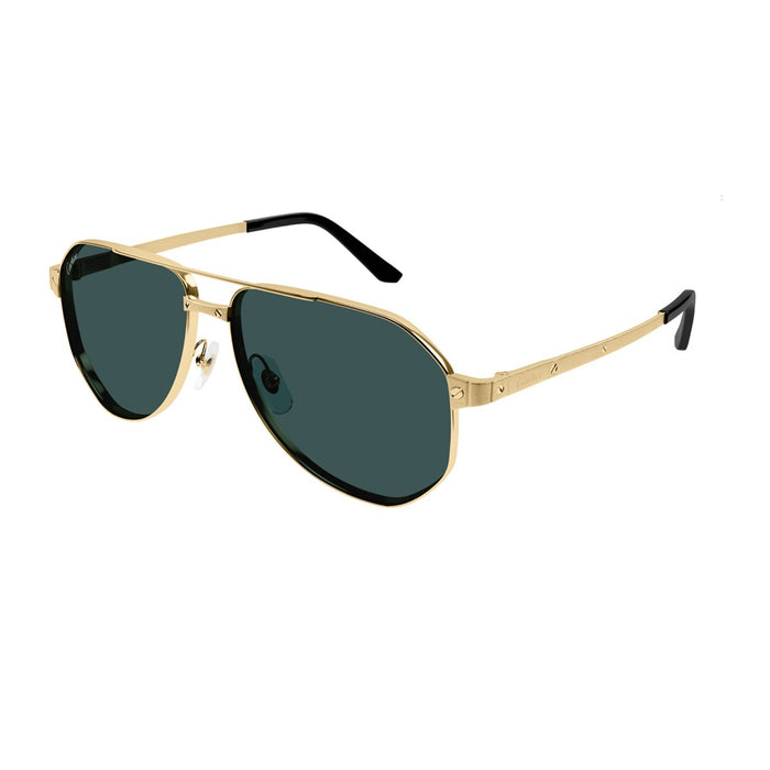 Cartier Ct0461s Santos De Gold Metallo Sunglasses