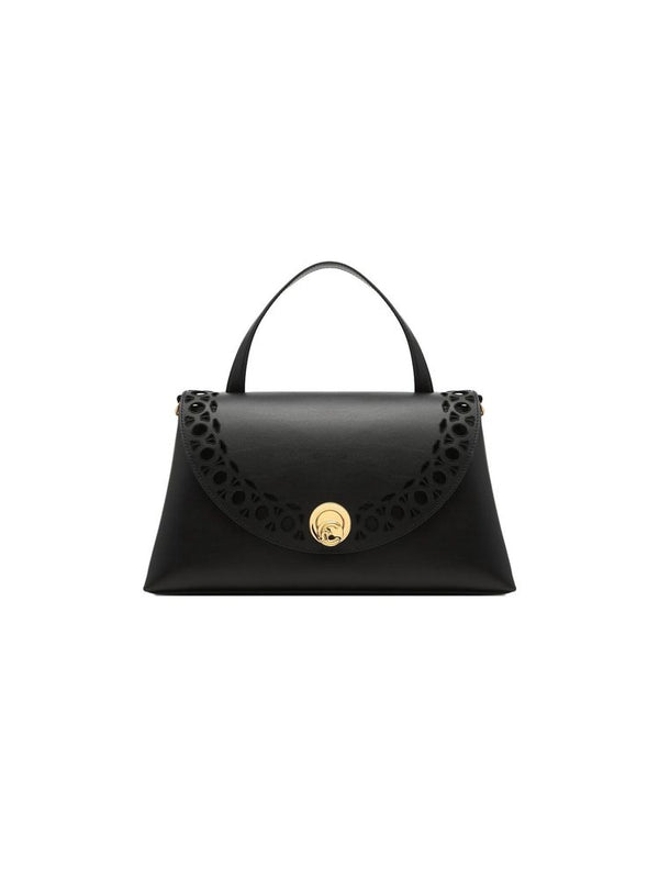 Coccinelle 100% Calf Split Leather top handle bag in black