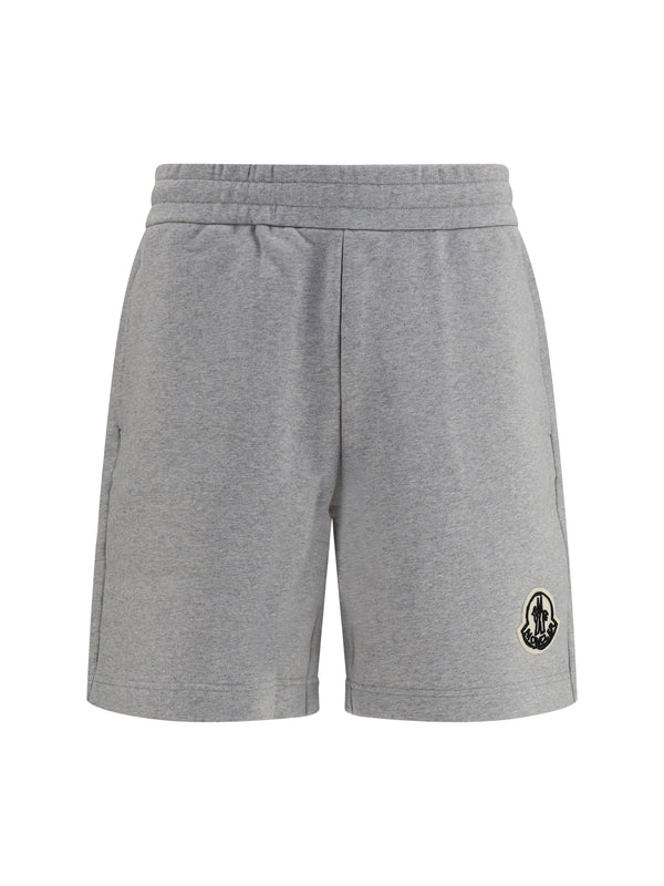 Moncler 100% Cotton bermuda shorts in gray