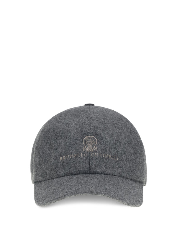 Baseball Hat Medium Grey-Brown Grey/brown Fleece Wool (ovis Aries)