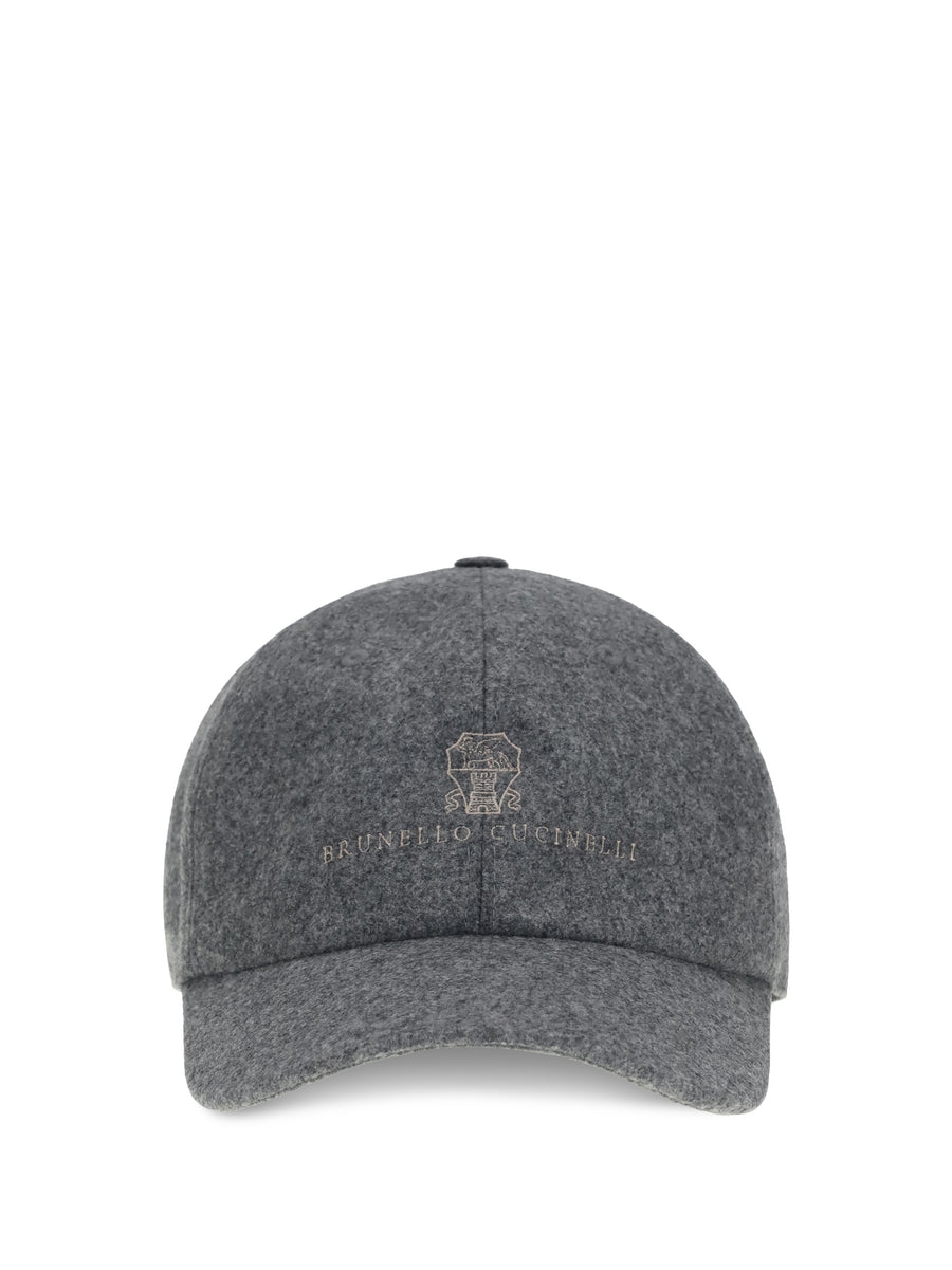 Baseball Hat Medium Grey-Brown Grey/brown Fleece Wool (ovis Aries)