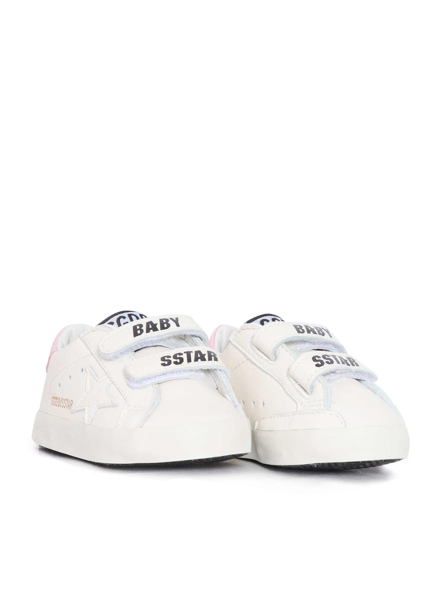 BABY SCHOOL SET NAPPA UPPER STRIPES AND STAR LEATHER HEEL White Kid Sneaker