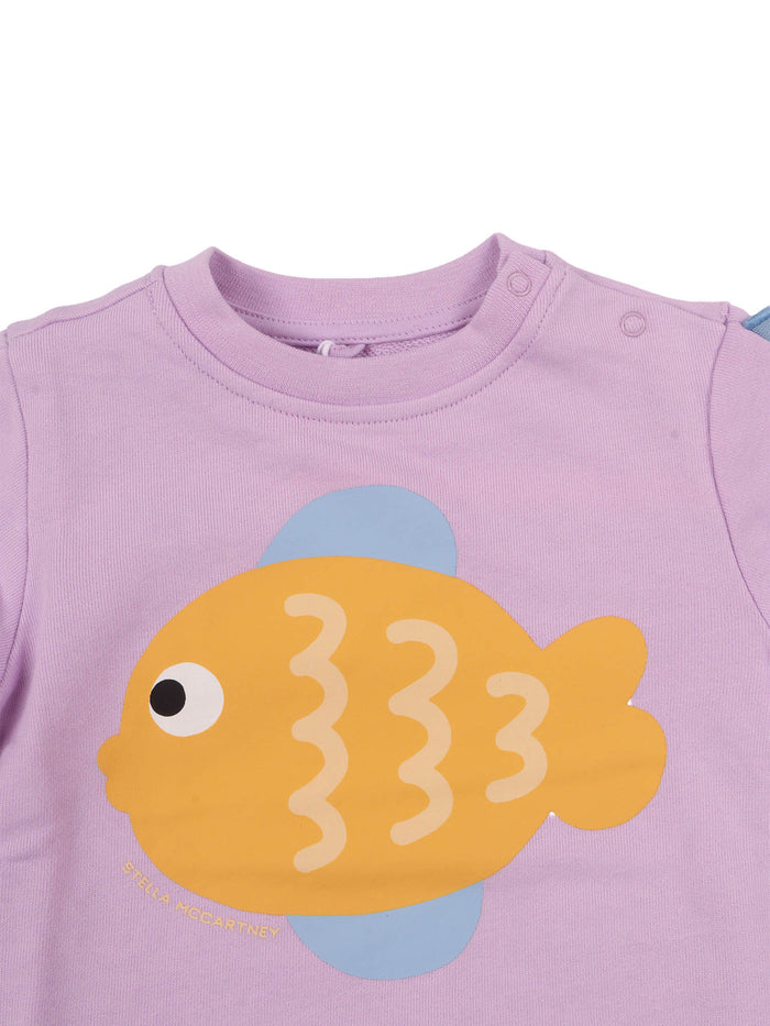 SWEATSHIRT Purple Cotton
