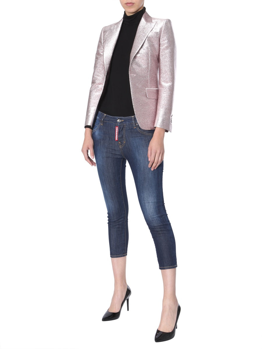 Smoking Jacket Pink Polyester
