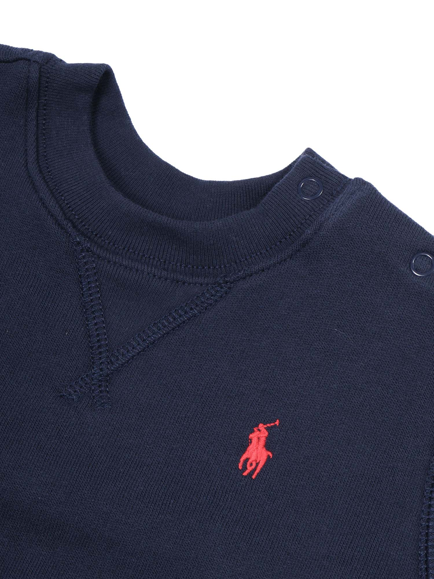 LS CN-TOPS-KNIT Blue Cotton Polyester Sweatshirt