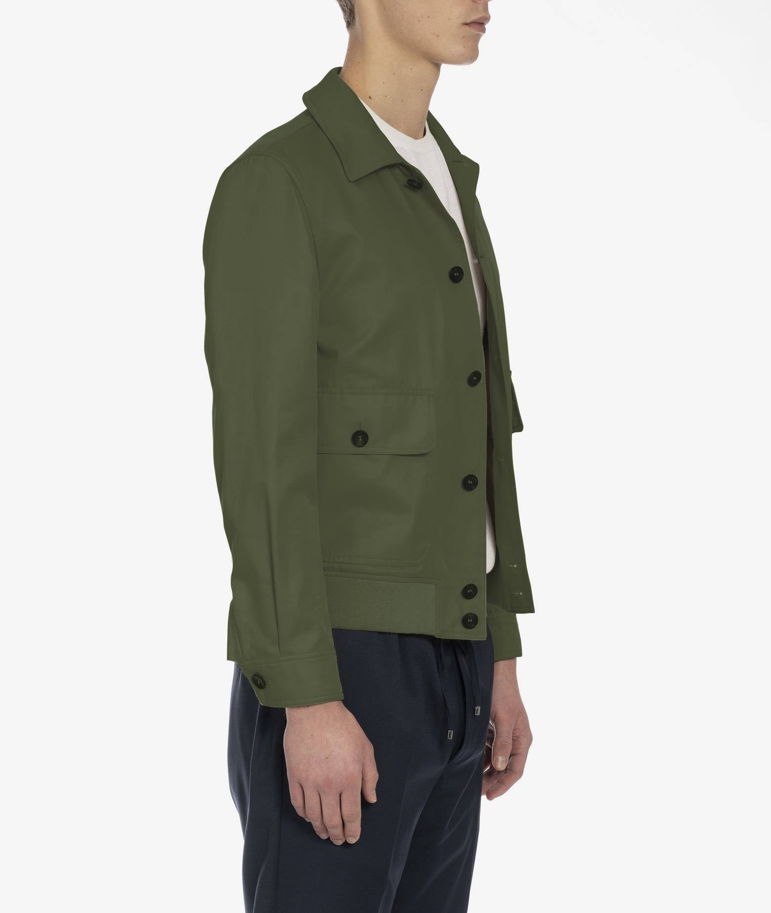 Cotton Jacket Sempione Beige Sportwear Blouson