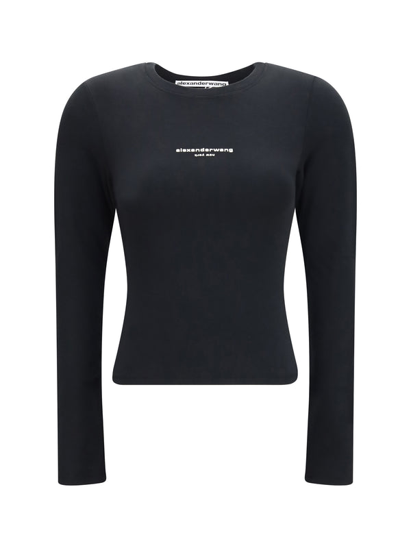 Logo T-Shirt Black Cotton; Elastane T-shirts
