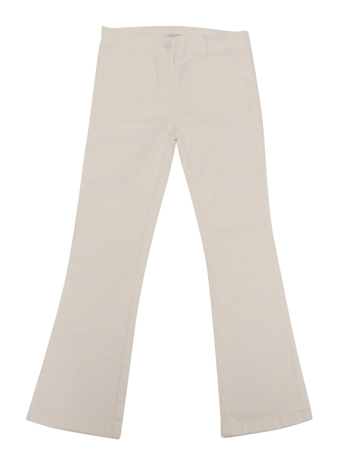 TROUSERS White Cotton Elastane Pant