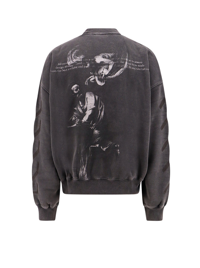 Off White Sweaters Grey 100 % Cotone