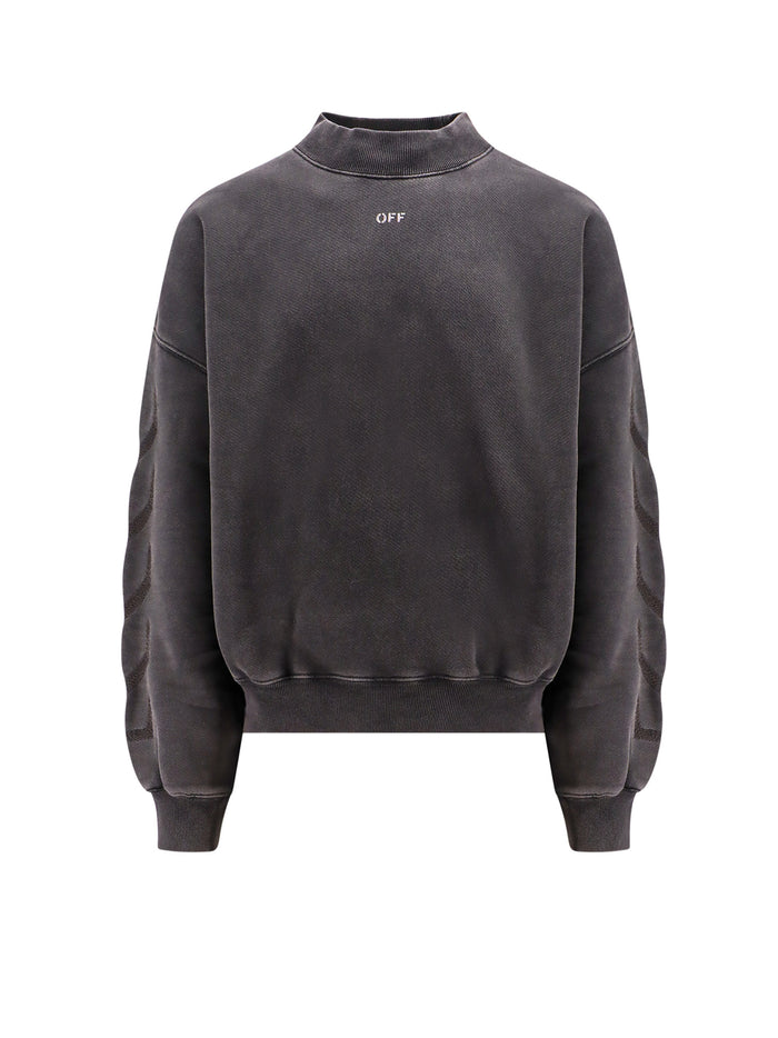 Off White Sweaters Grey 100 % Cotone
