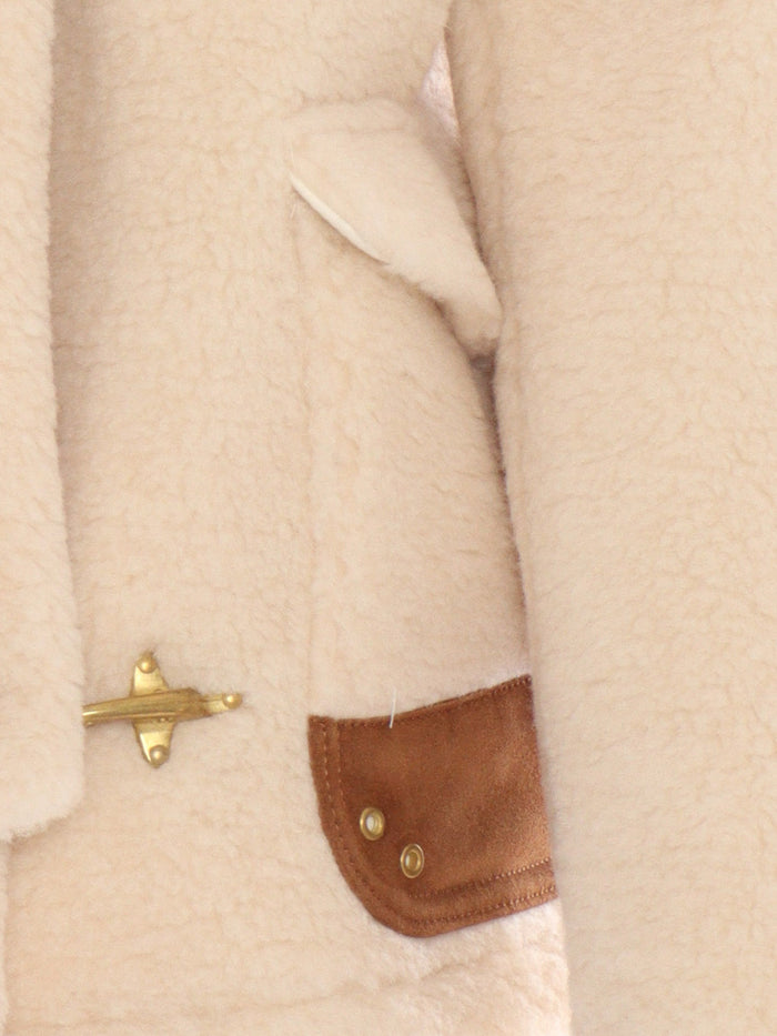 3 Hooks Shearling Jacket Cream Heavy