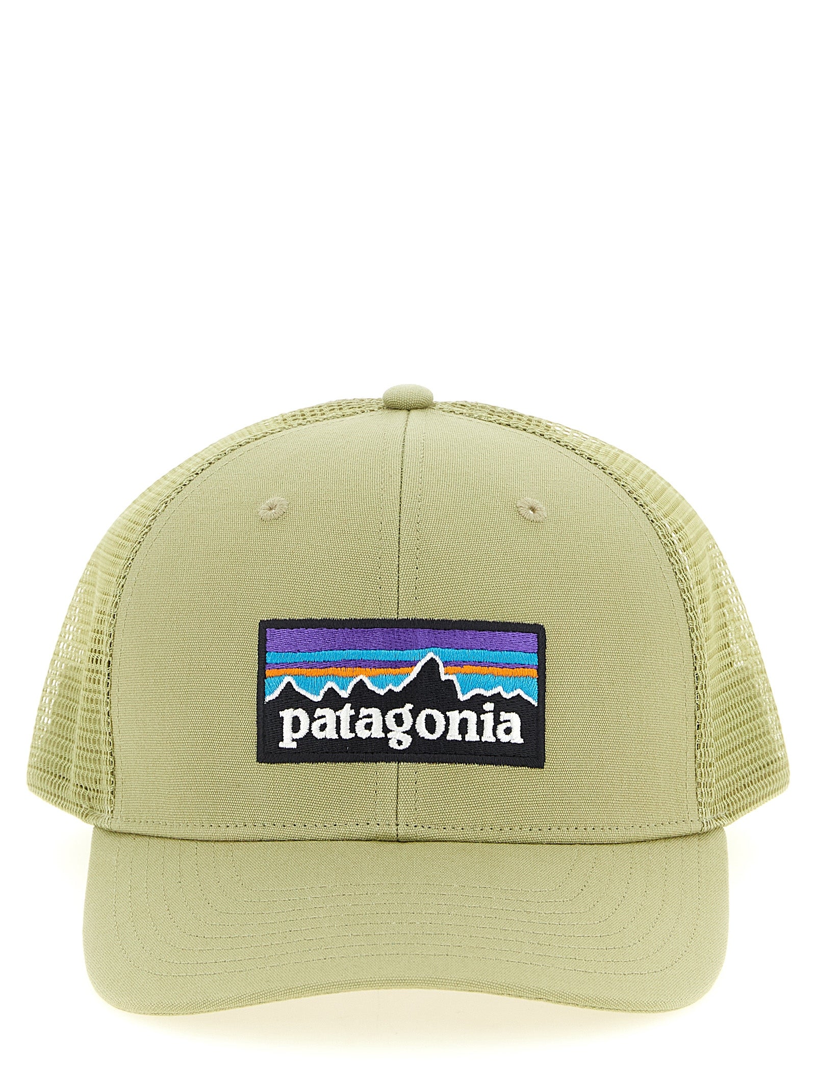P-6 Logo Trucker Cap Green Organic Cotton Hat