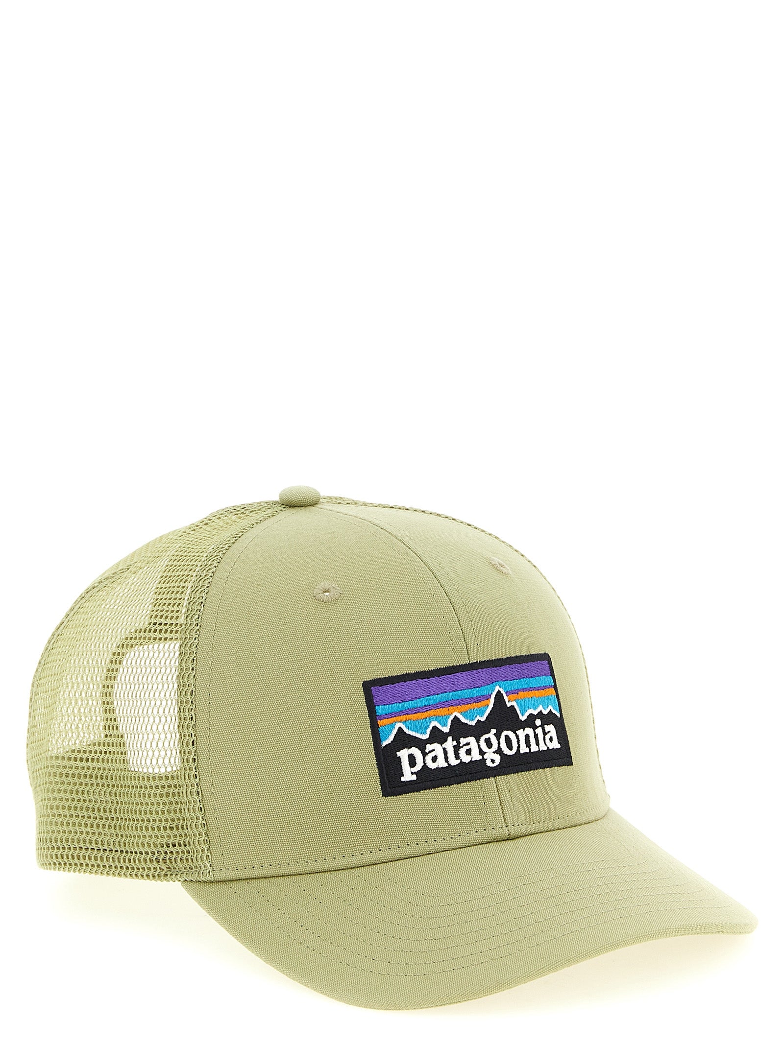 P-6 Logo Trucker Cap Green Organic Cotton Hat