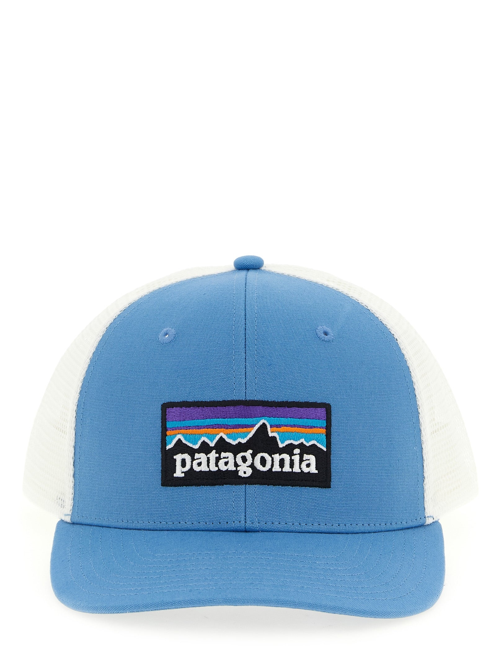P-6 Logo Trucker Cap Light Blue Organic Cotton Hat