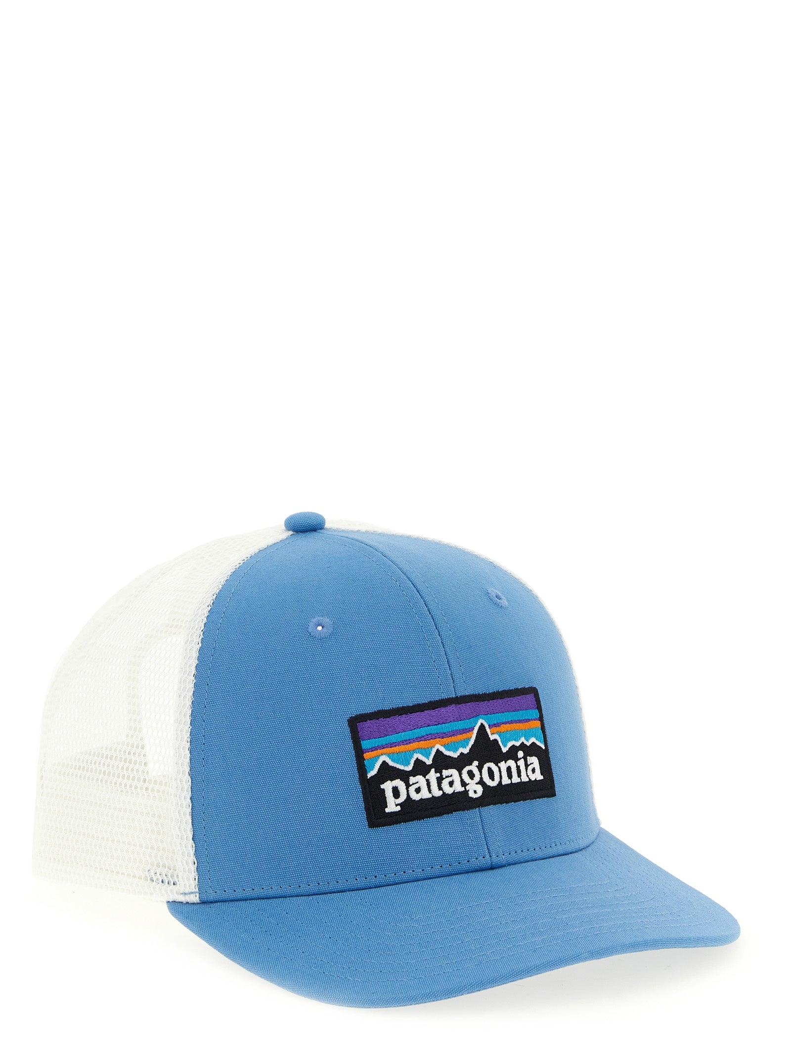P-6 Logo Trucker Cap Light Blue Organic Cotton Hat