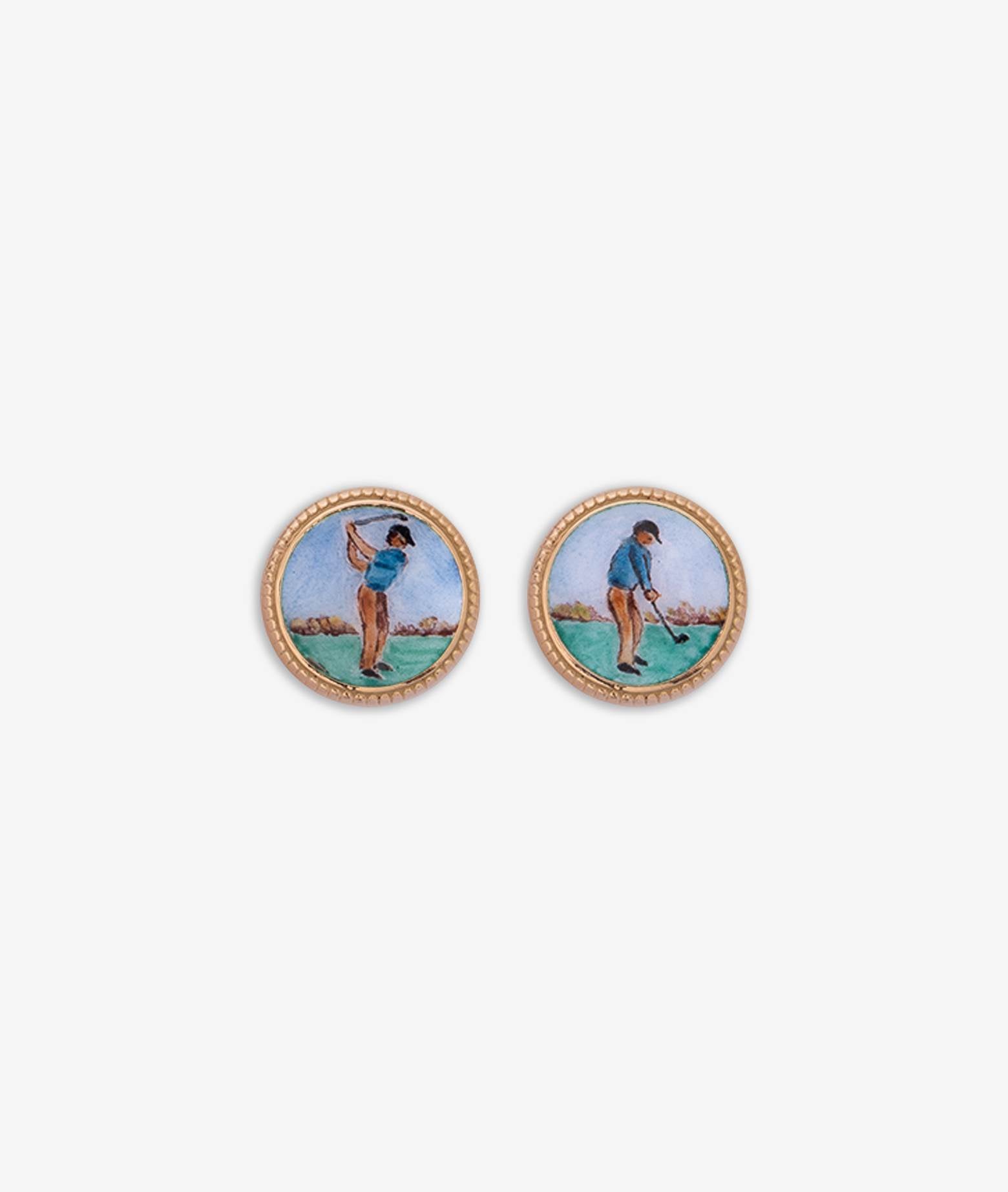 Cufflinks With Golfer Neutral