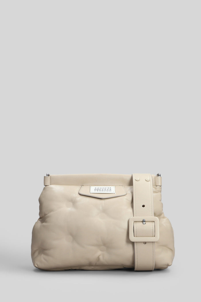 Glam slam Shoulder bag in beige leather Borse