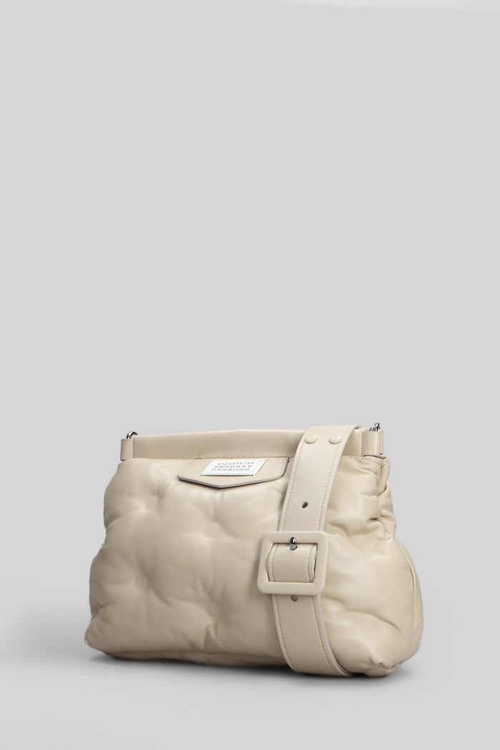 Glam slam Shoulder bag in beige leather Borse