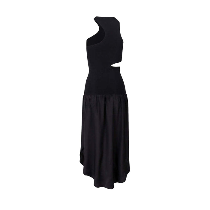 Stella Mccartney Silk Cut-Out Maxi Dress Black