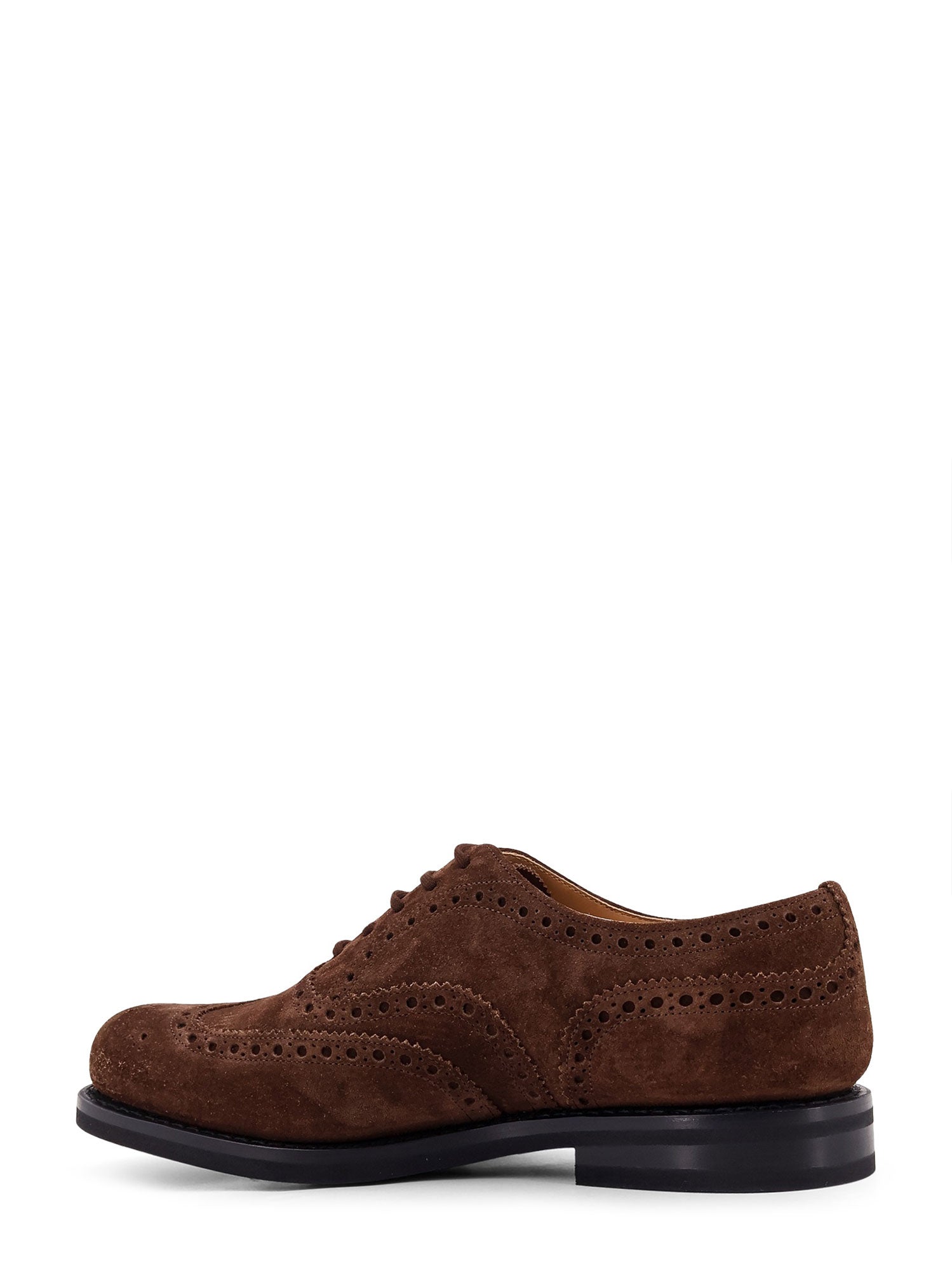 Churchs Flat Shoes Brown Suede