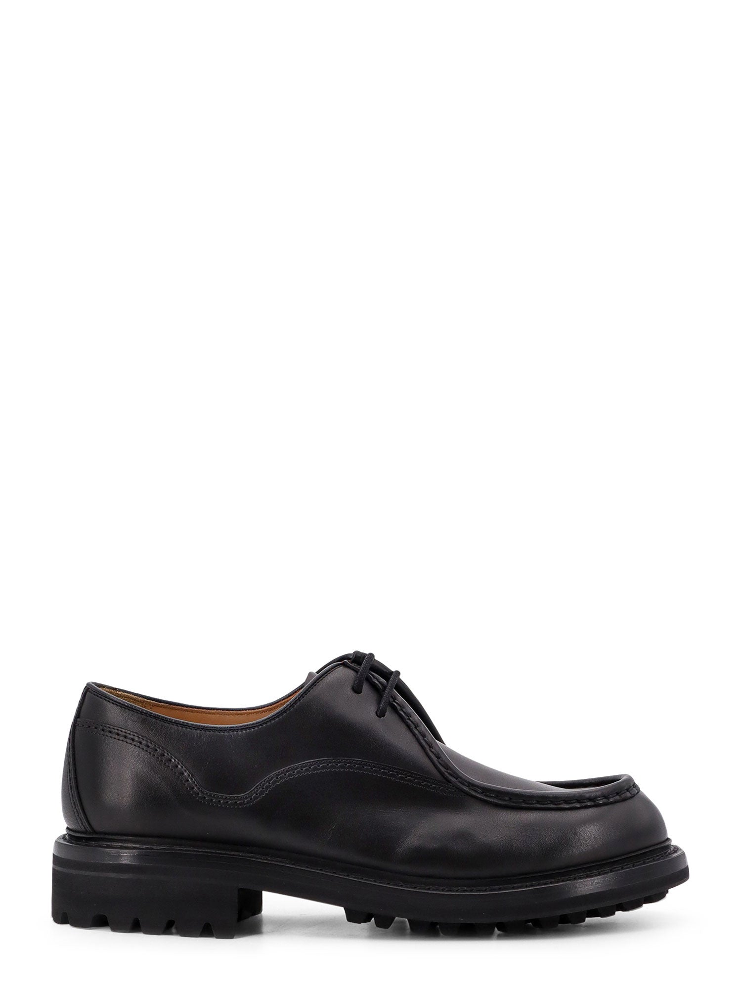 Churchs Flat Shoes Black Pelle