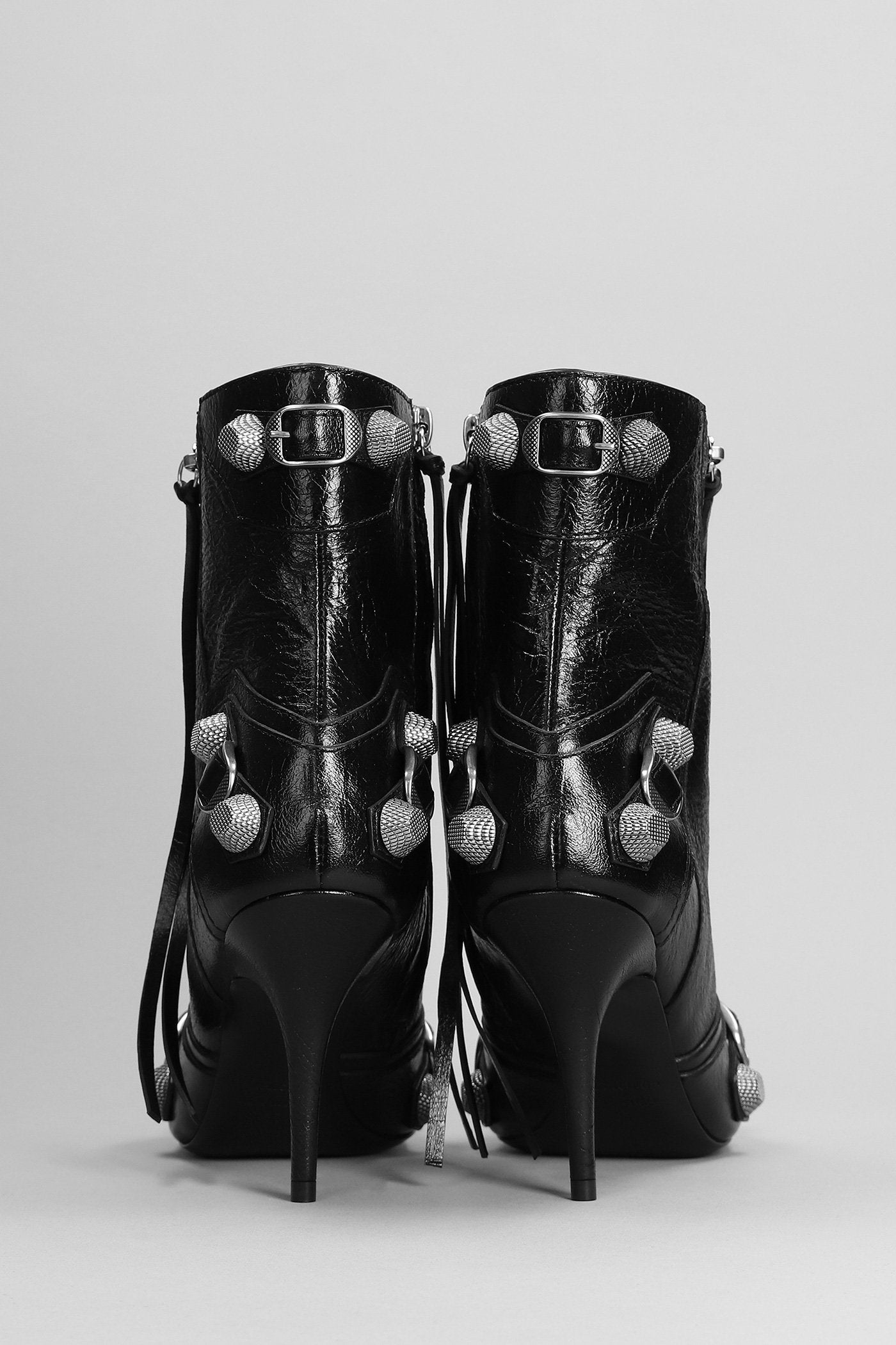 High heels Ankle boots in black leather Scarpe