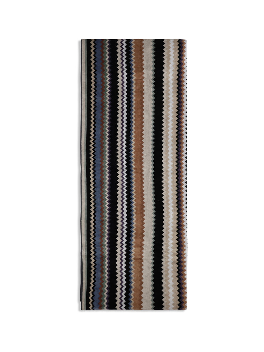 Towel Zig Zag Cotton Beige Multicolour Cushions