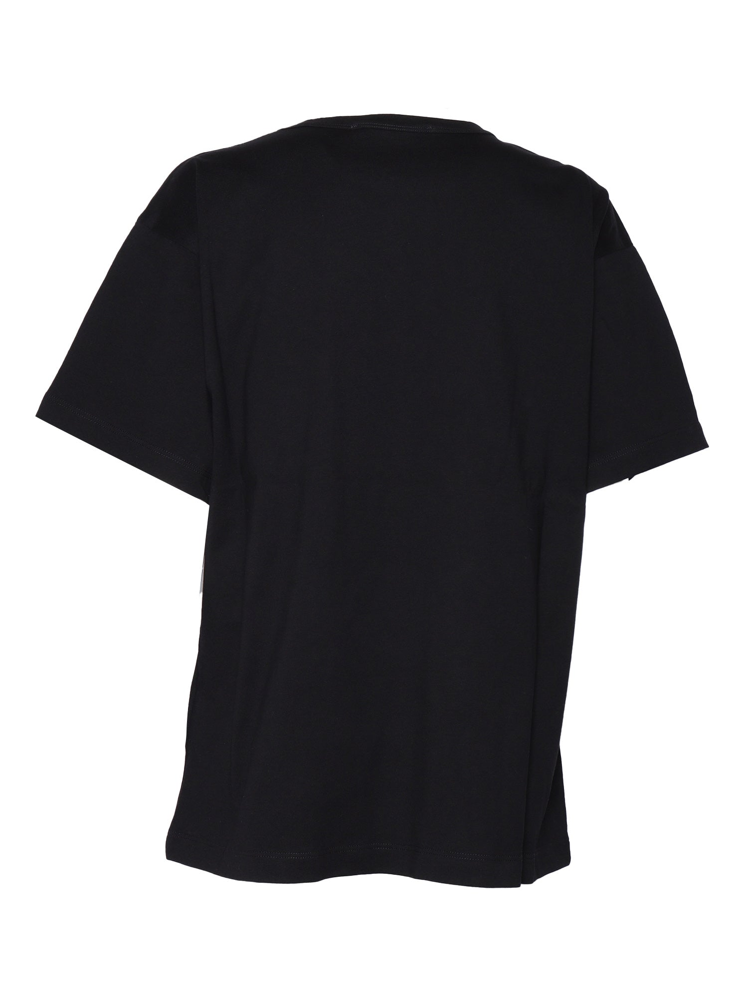 Black t-shirt with logo Cotton Short Sleeves