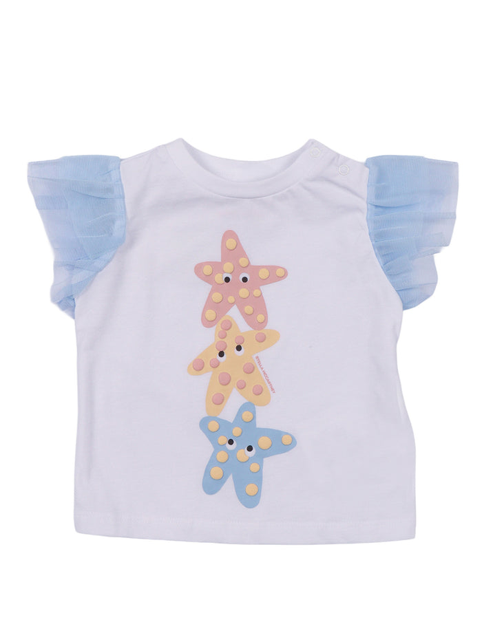 T-SHIRT-TOP White Cotton Short Sleeves T-shirt