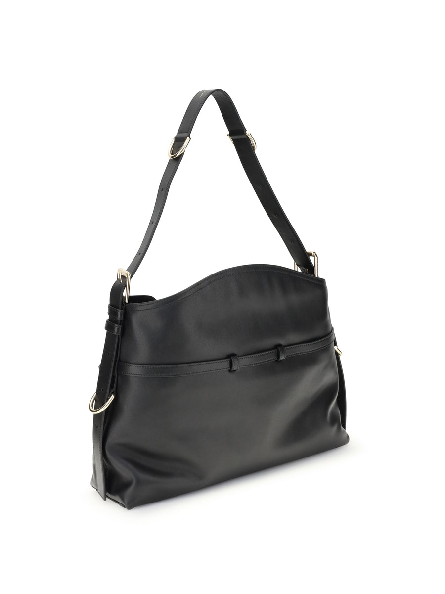 Shoulder Bag Voyou Black Calf Leather Handbags