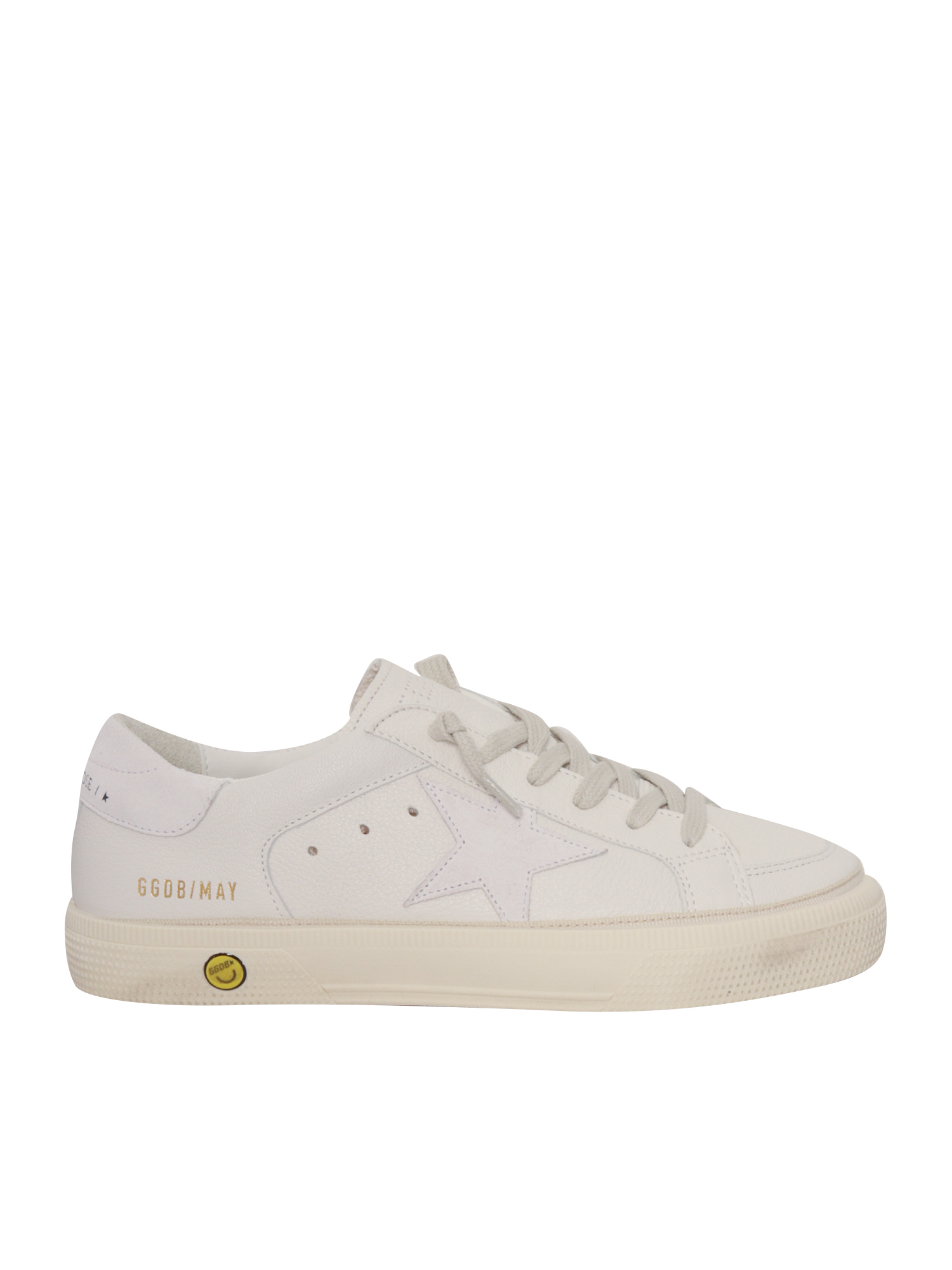 MAY NAPPA UPPER SUEDE STAR AND HEEL White Kid Sneaker