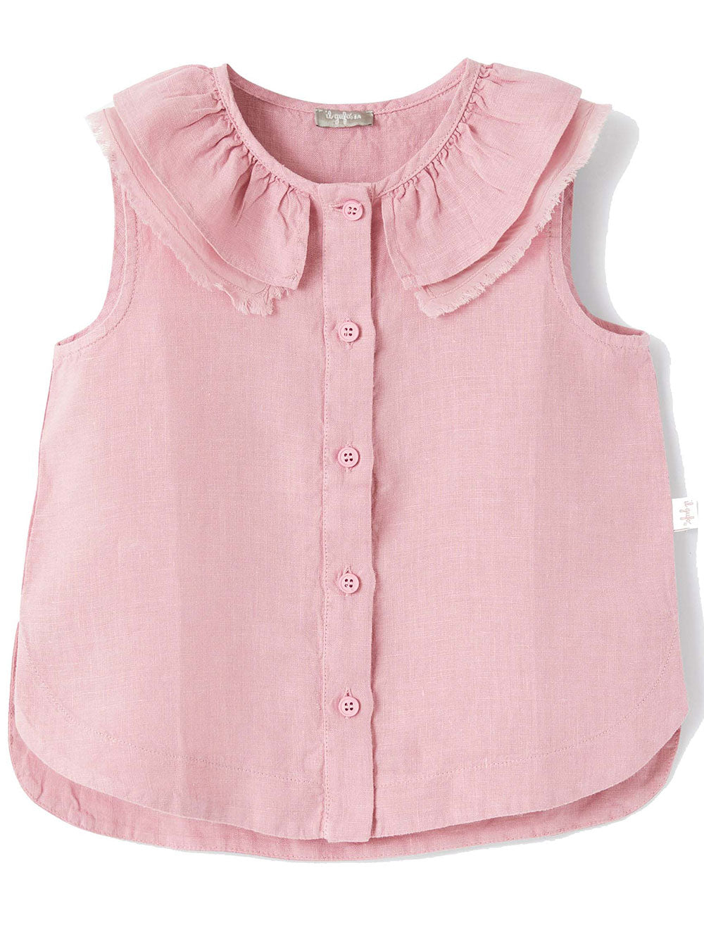 Camicia S-maniche Pink & Purple Linen/flax |