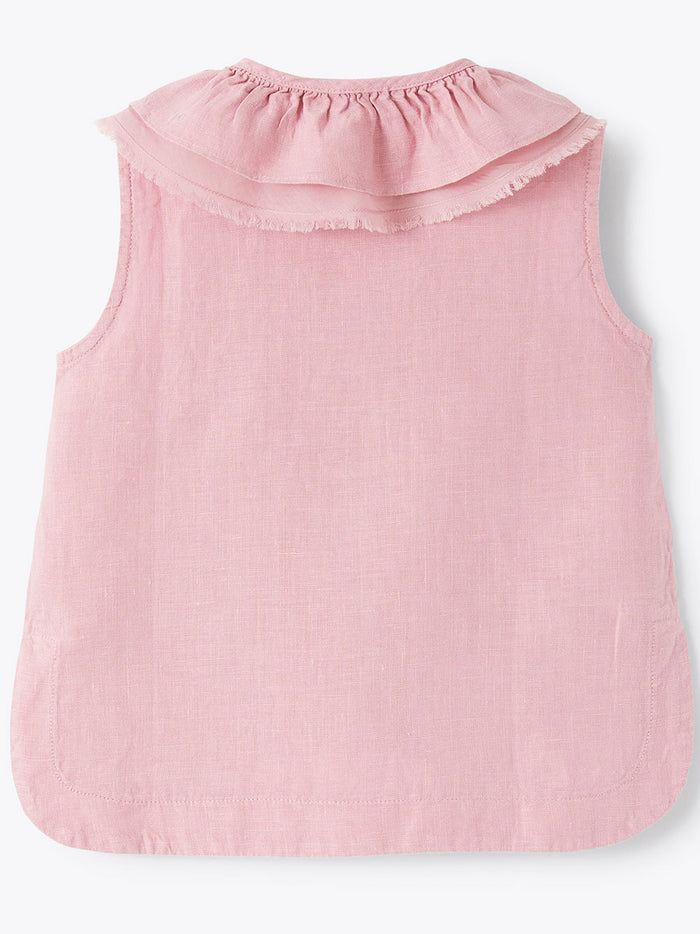 Camicia S-maniche Pink & Purple Linen/flax |