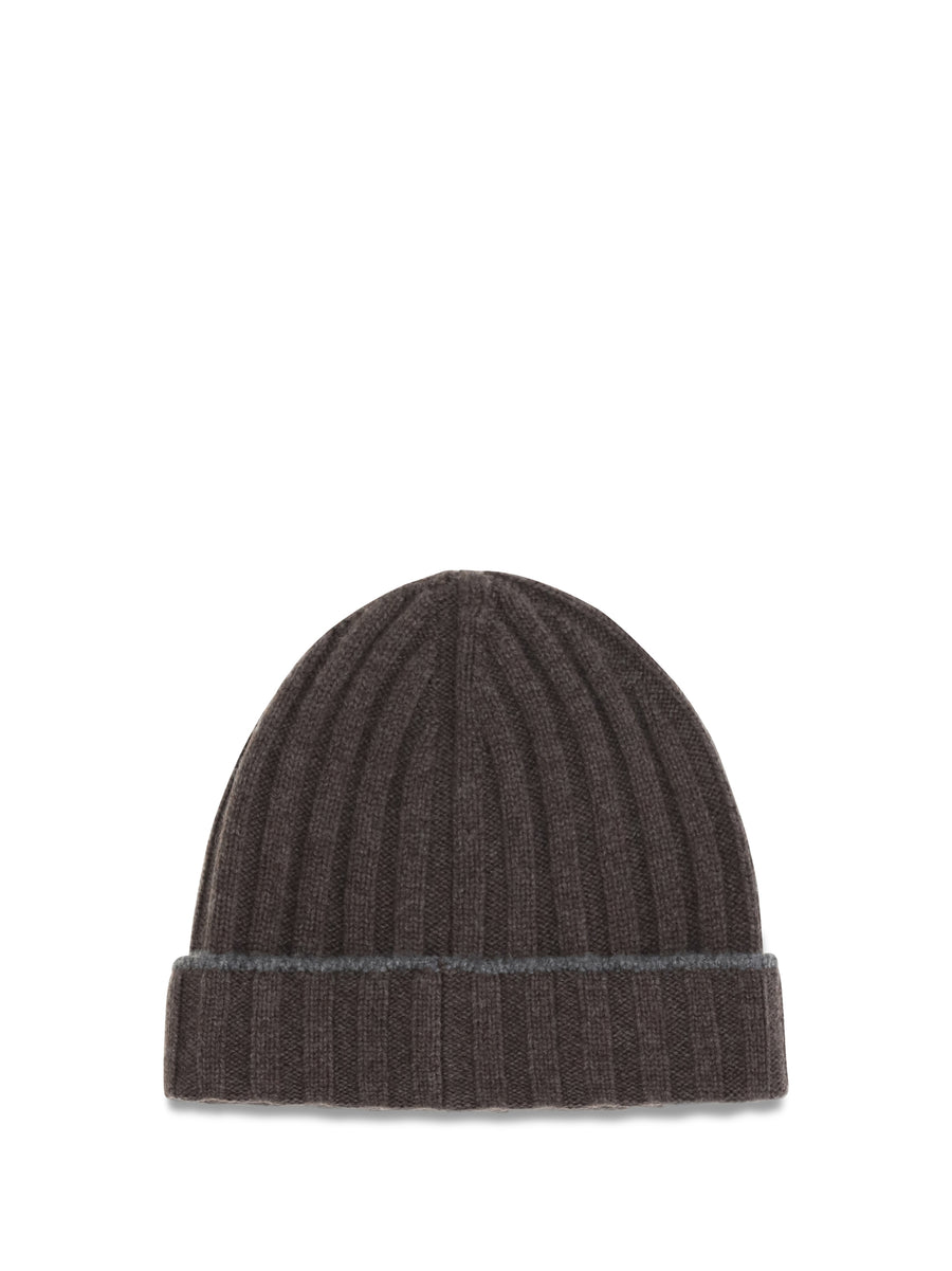 Brunello Cucinelli M2240900 100% Cashmere beanie in brown