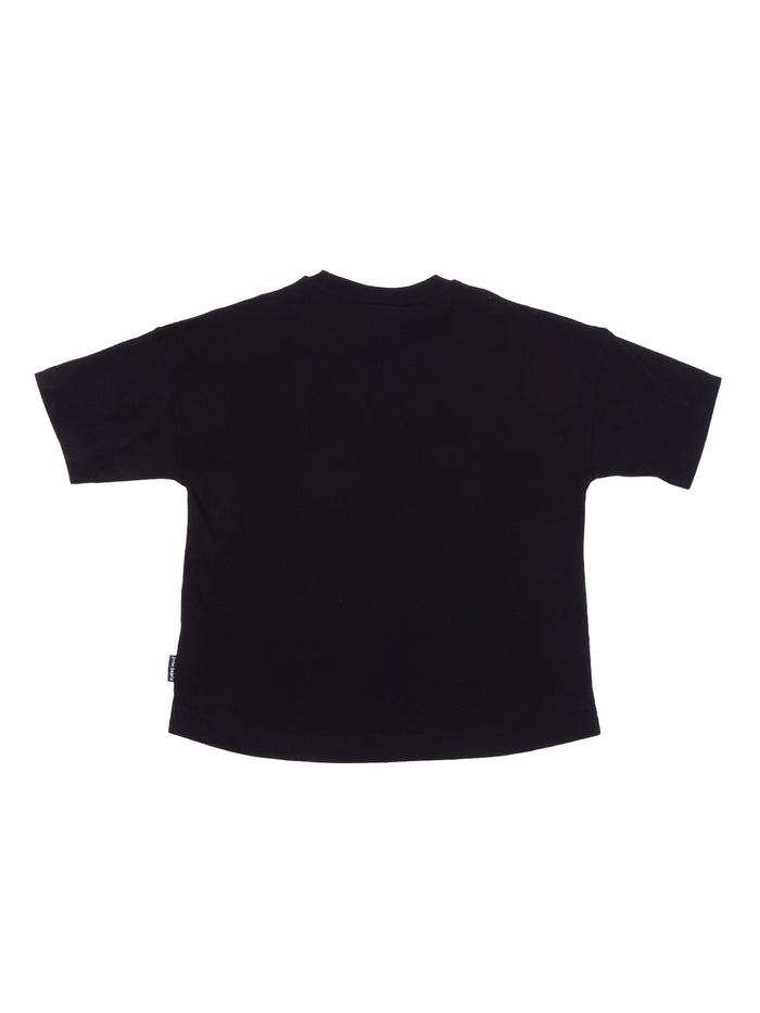 Pa Mascotte Bear Over Tee Boy Black Cotton Short Sleeves T-shirt