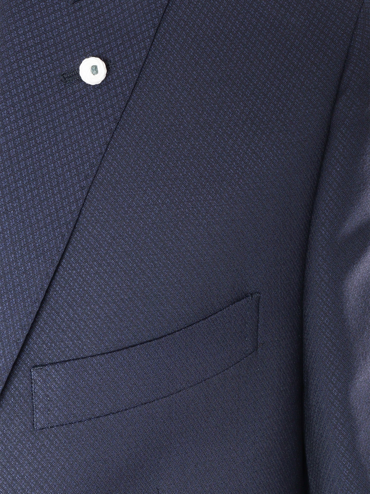 2-pieces elegant suit Blue Virgin Wool Elastane Jacket
