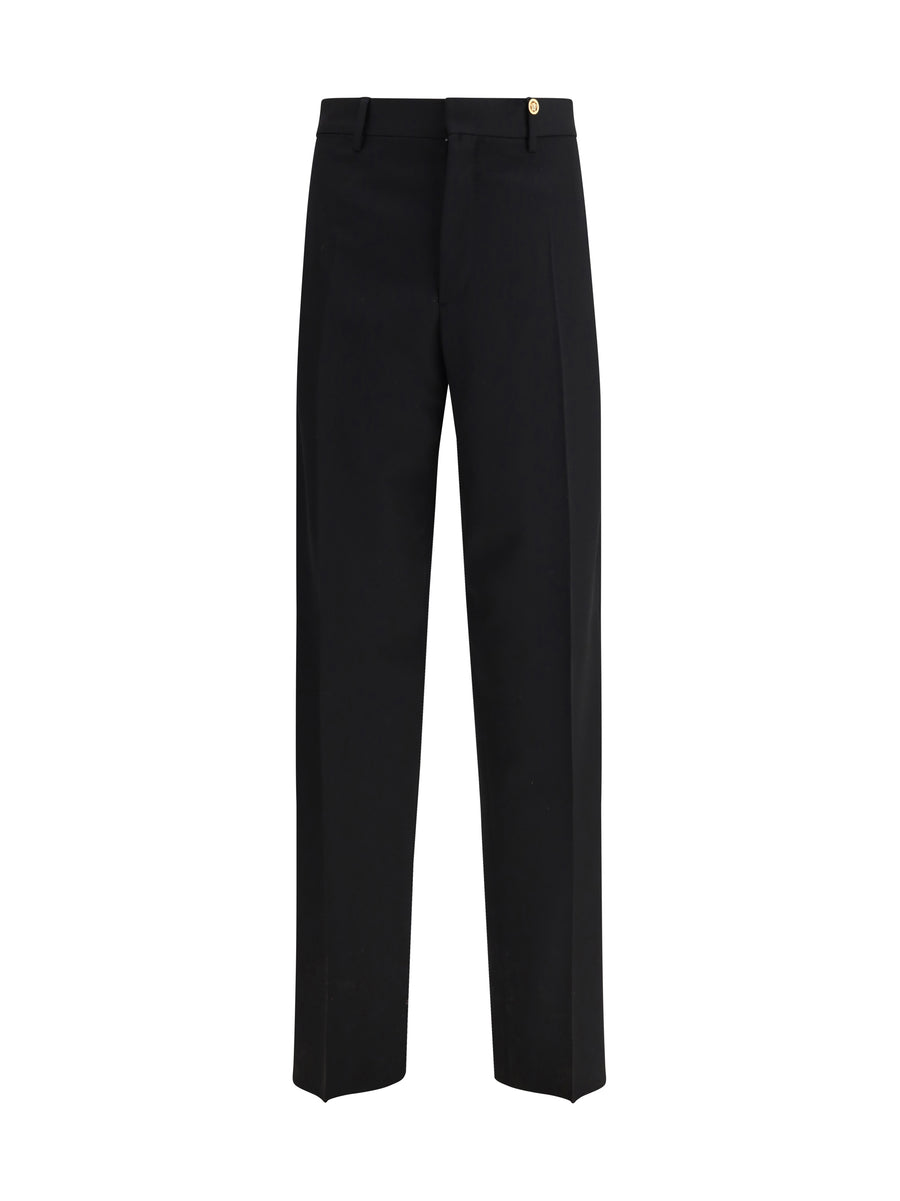 Versace OUTER: 100% Fleece Wool Ovis Aries; INNER: 100% Cupro trousers in black