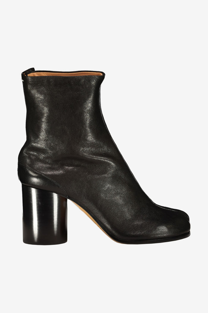 Tabi Boots In Vintage Finish Leather Black Lambskin Calzature