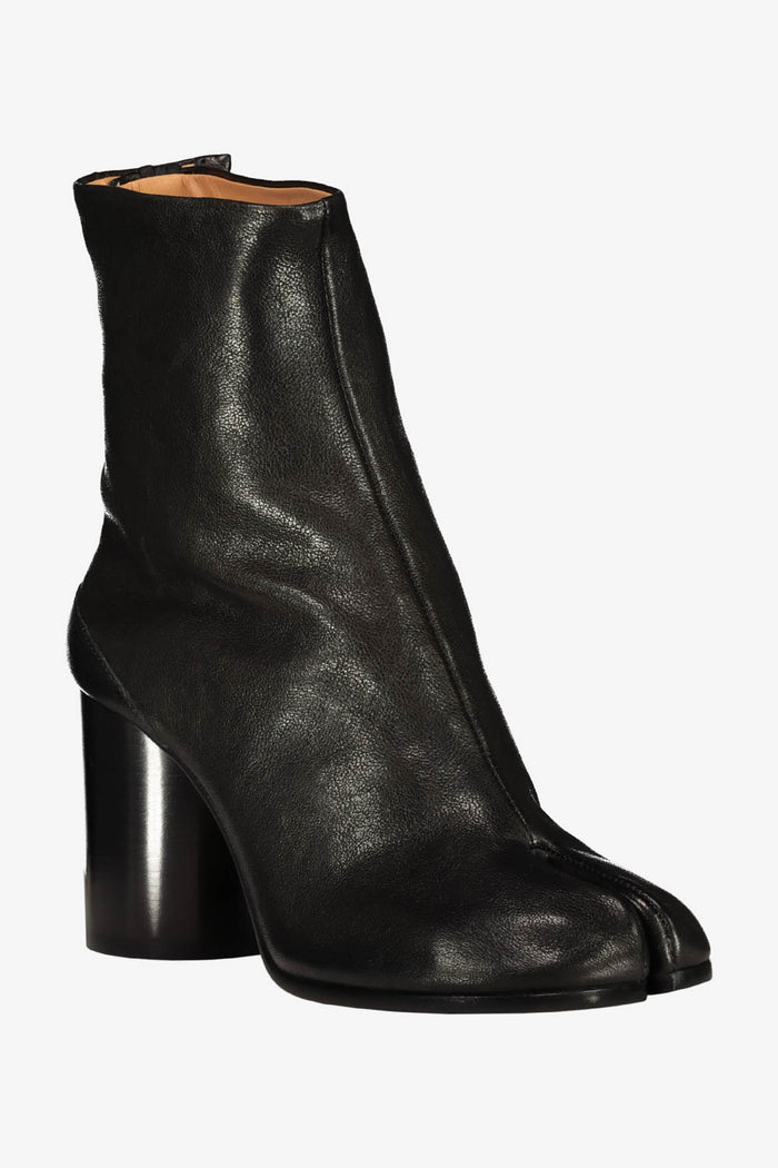 Tabi Boots In Vintage Finish Leather Black Lambskin Calzature