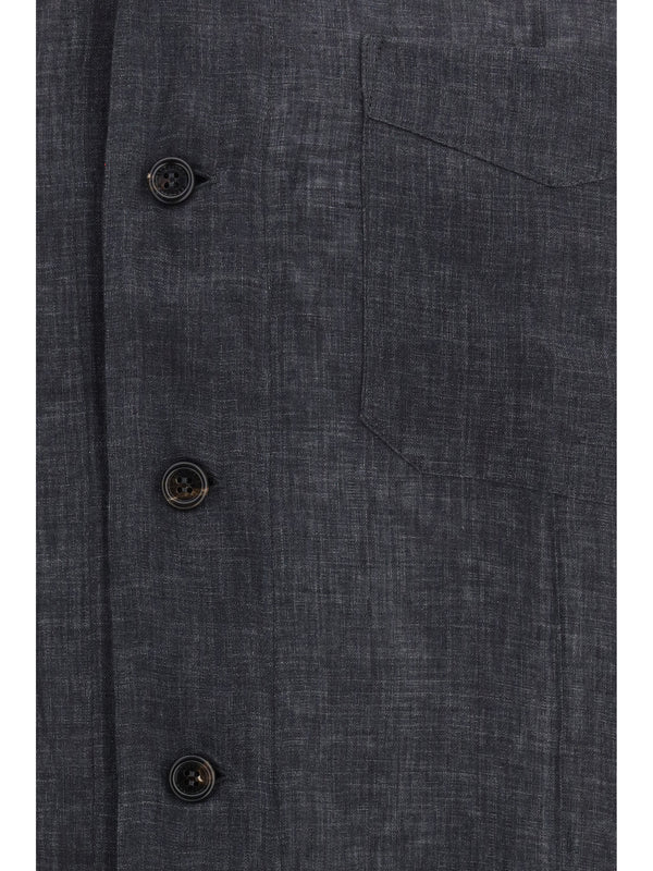 Linen Shirt Easy Fit Anthracite