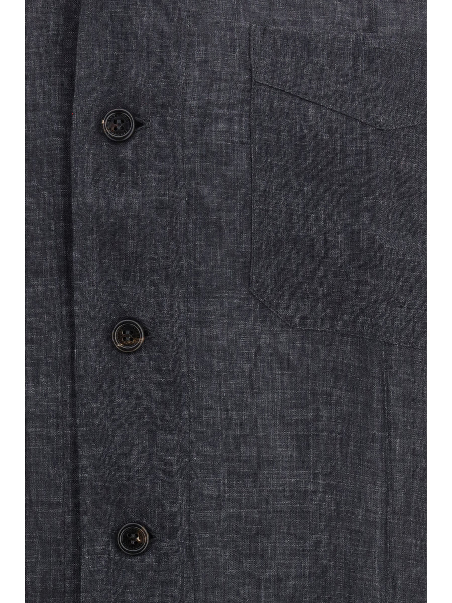 Linen Shirt Easy Fit Anthracite