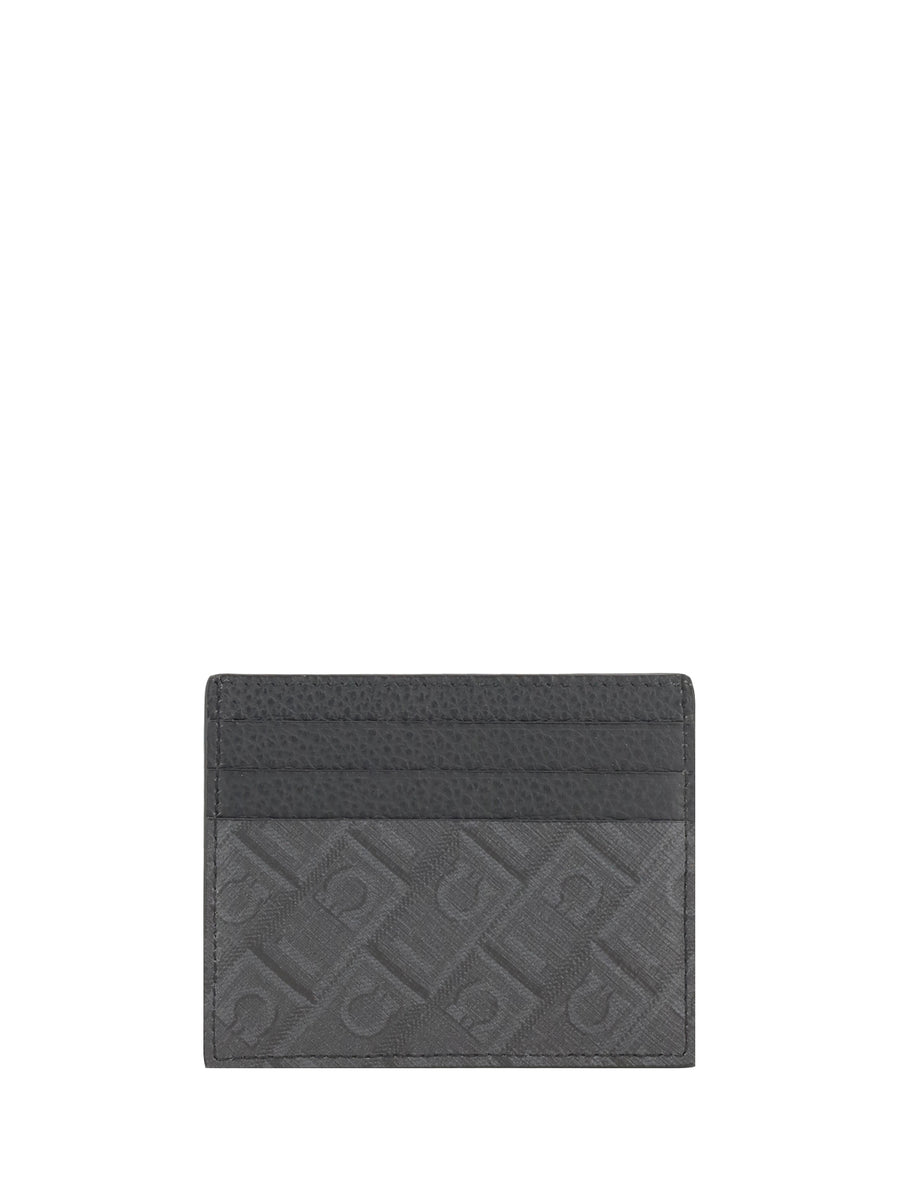 Leather Cardholder Grey Patterned Medium Calf Umbrellas