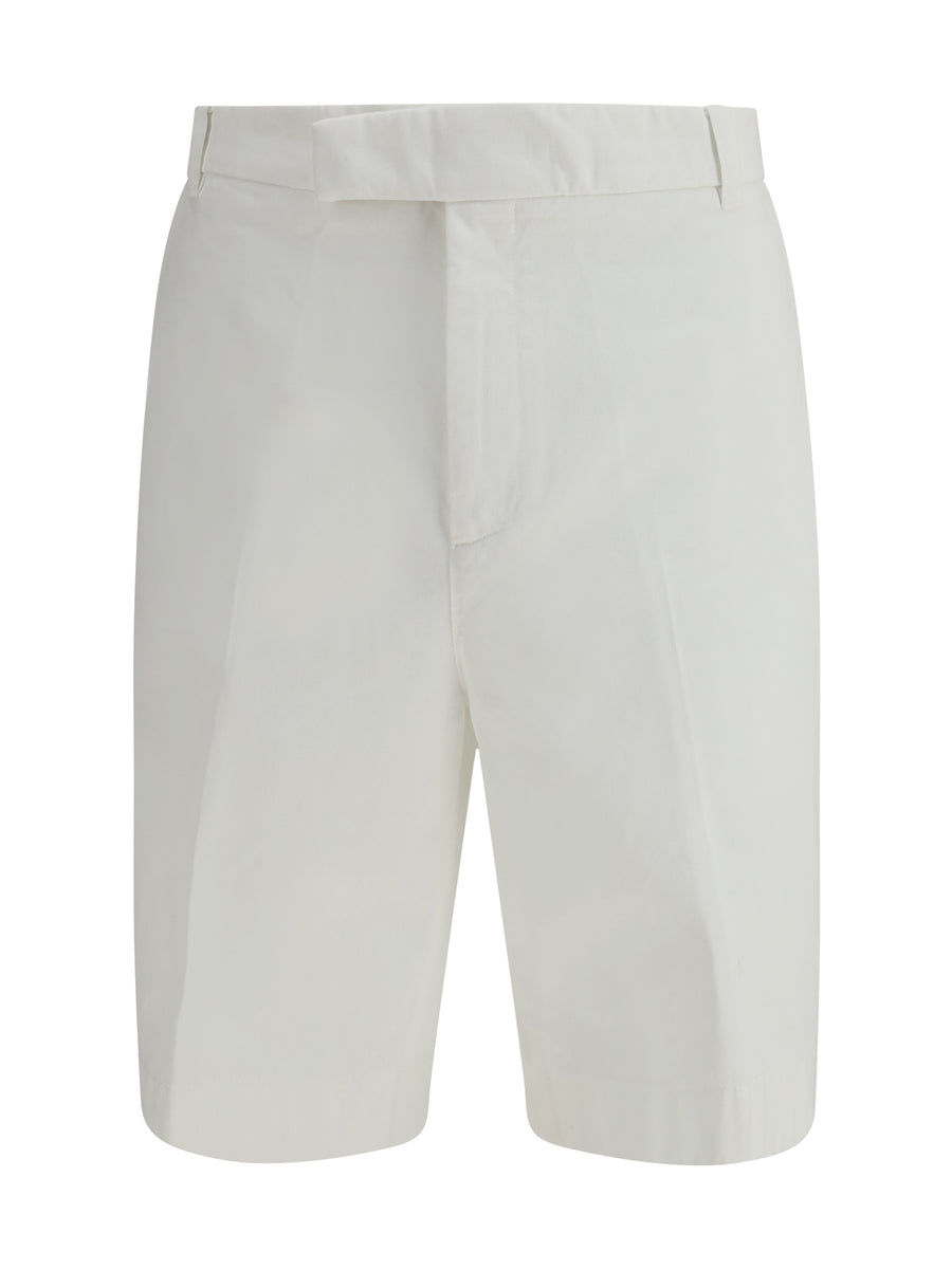 Thom Browne 65% Polyester bermuda shorts in white