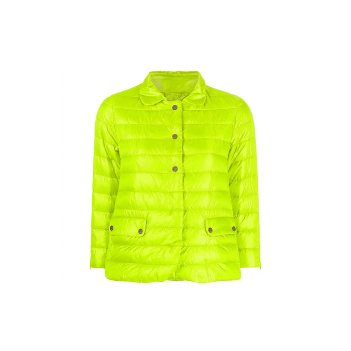 Herno Crop-Sleeve Down Jacket Green Polyamide