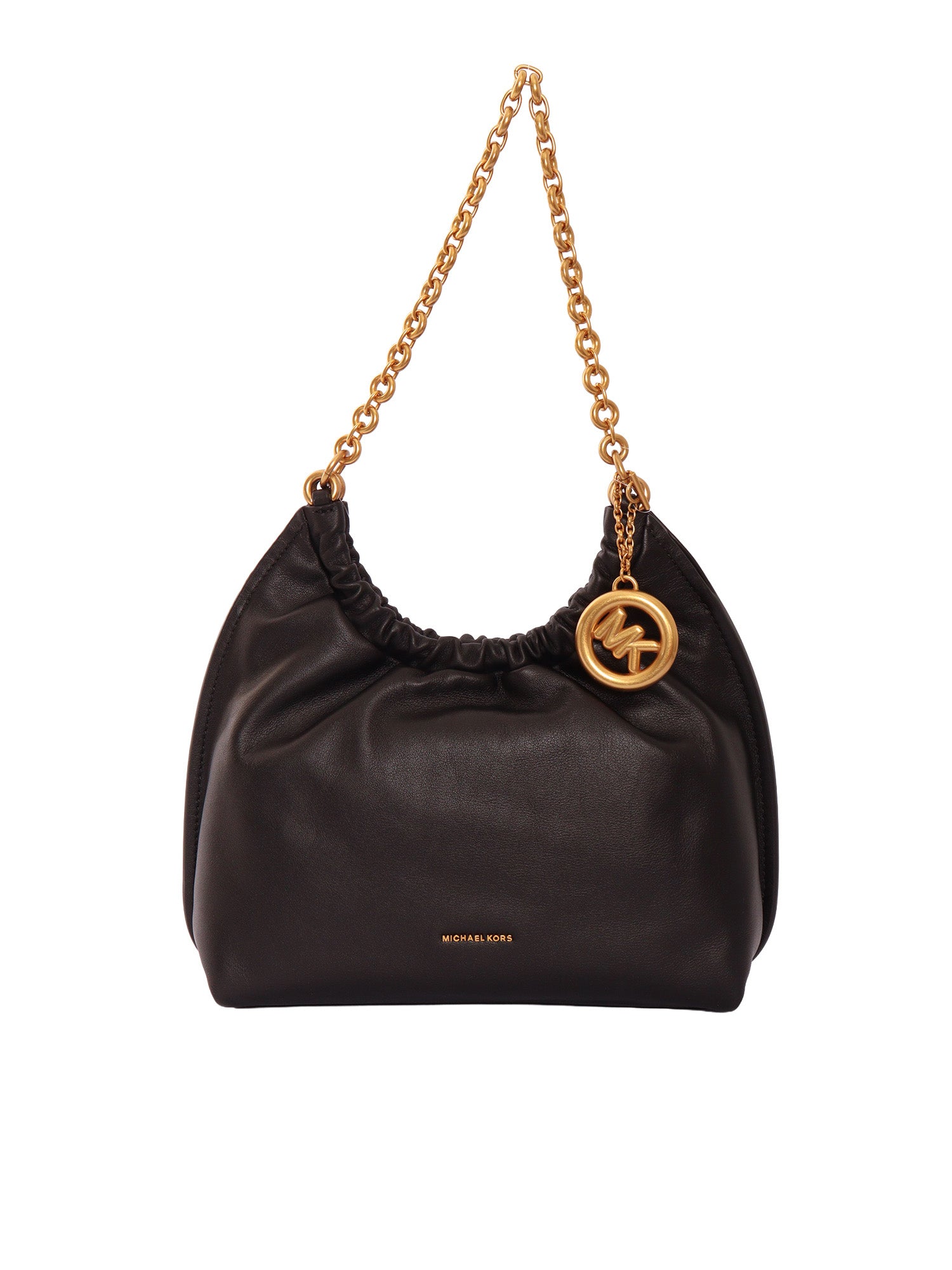 MD CINCH POUCHETTE Black Cow Leather Handbag