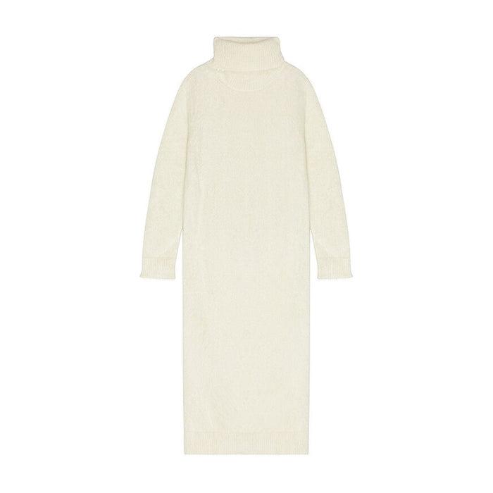 Extra Long Mohair Sweater White Polyamide Wool