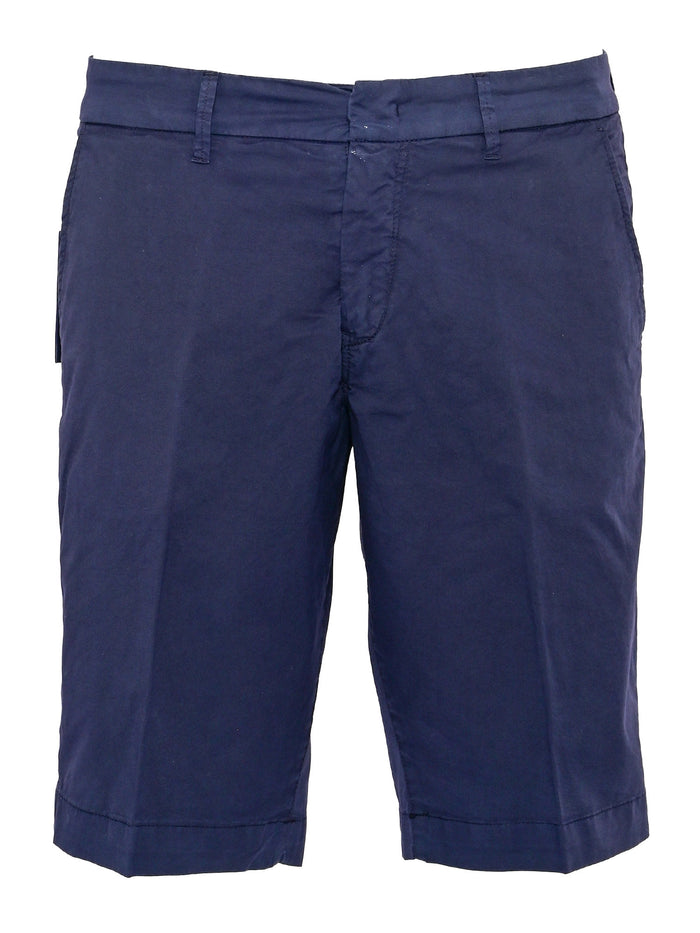 SHORT CHINO TINTO CAPO SLIM FIT Blue Cotton Elastane