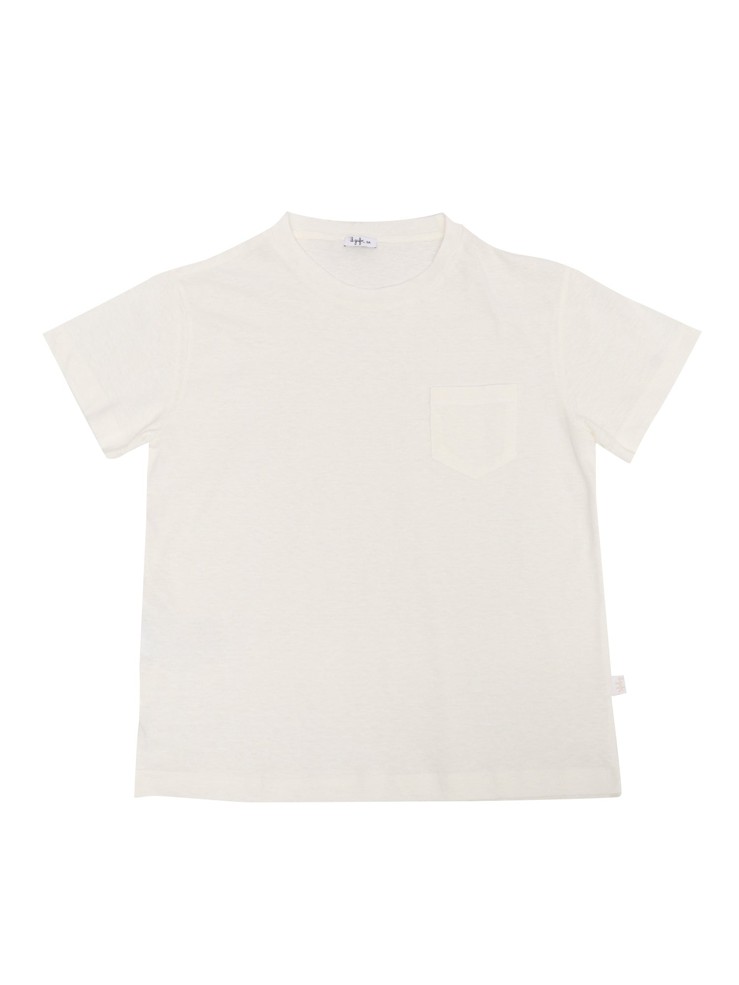 Cotton t-shirt White Linen Short Sleeves